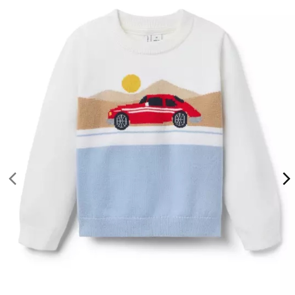 Janie and Jack Race Car Sweater Size 7